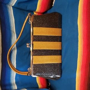 Elegant Black and Gold Clutch